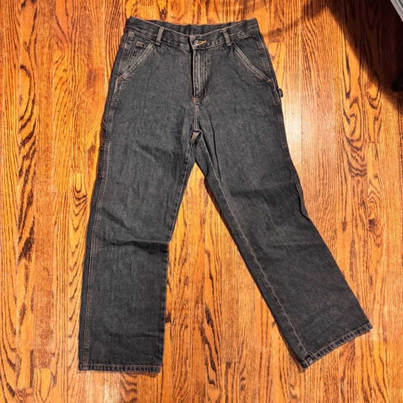 Faded Glory Dark blue Gray Relaxed Carpenter Jeans - w27 L27 - Picture 4 of 15